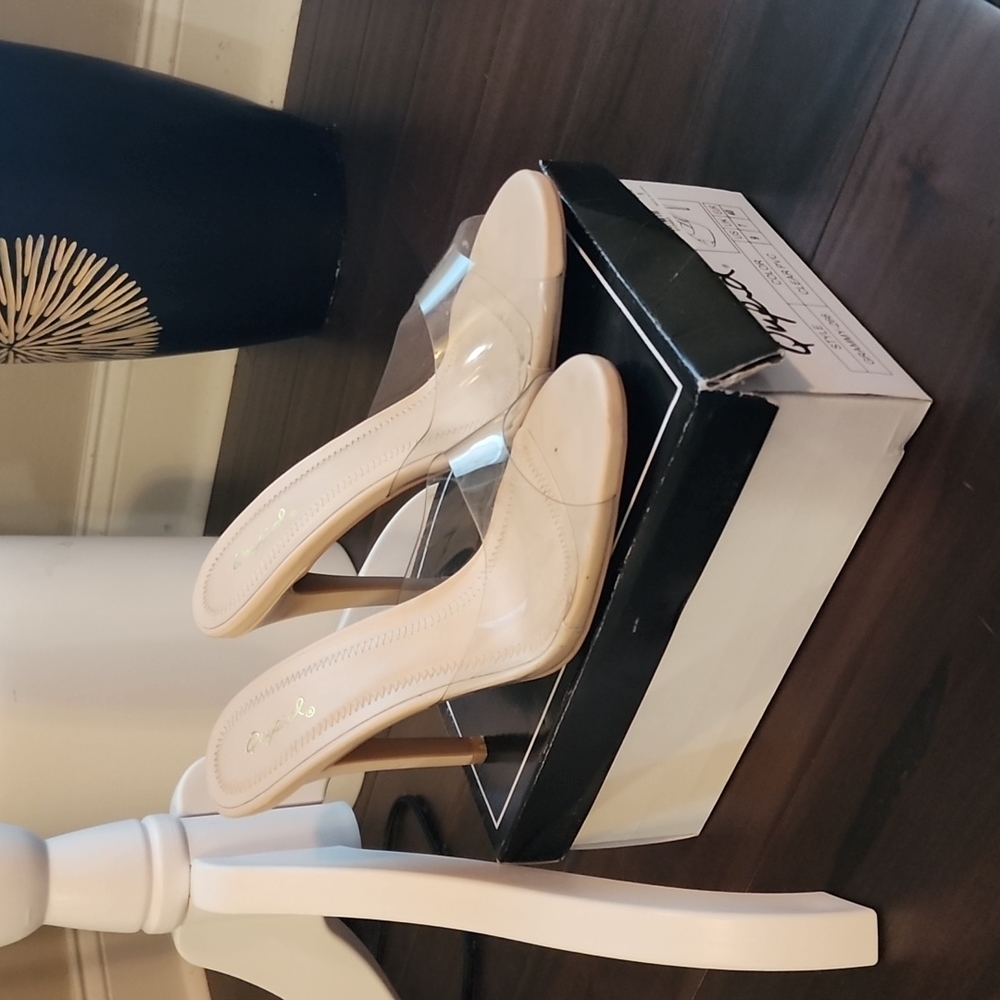 Cupid Nude Clear Heels